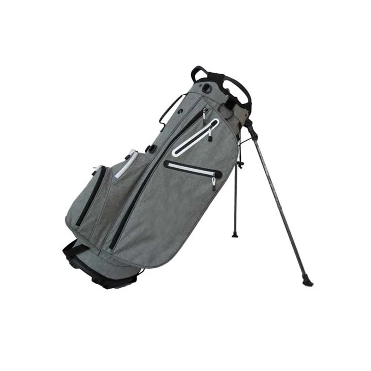 1.Custom Logo Golf Stand Bag Lub Teeb Portable Golf Nqa Hnab Nrog Stand