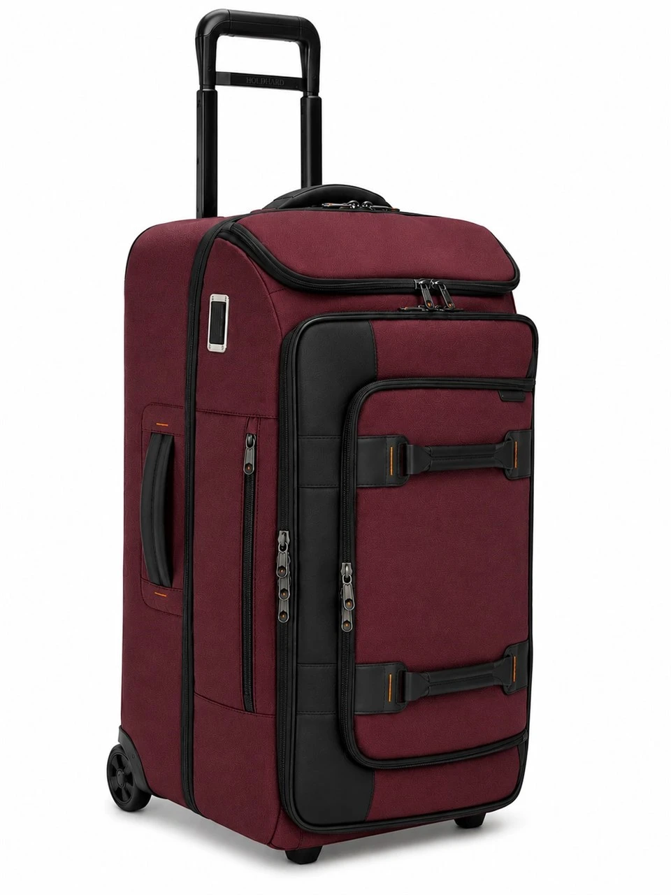 Burgundy Nylon Travel Roller Bag