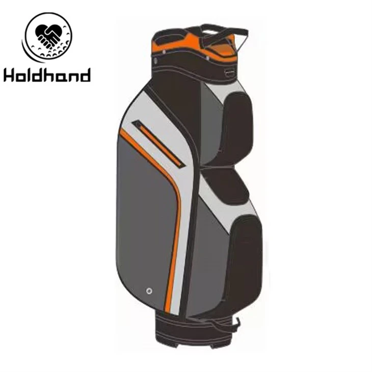 Championship Txiv neej Golf Cart Bag Siv A 14-Txoj Kev Sib Tw