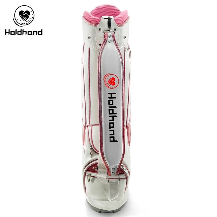 OEM Custom Logo Black PU Leather Golf Staff Bag Premium Leather Golf Tour Staff Bag Wholesale factory
