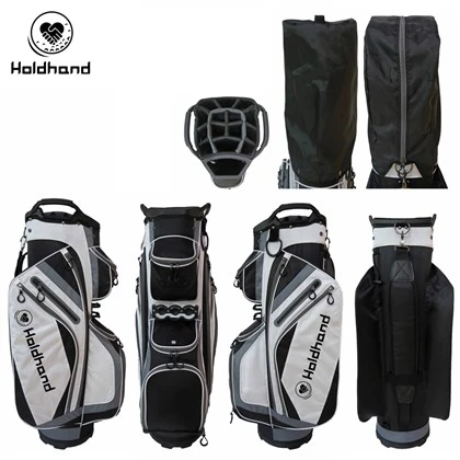 Bulk Order Lightweight Weatherproof Golf Stand Bags nrog kos npe tsim rau cov neeg nyiam kev ua si