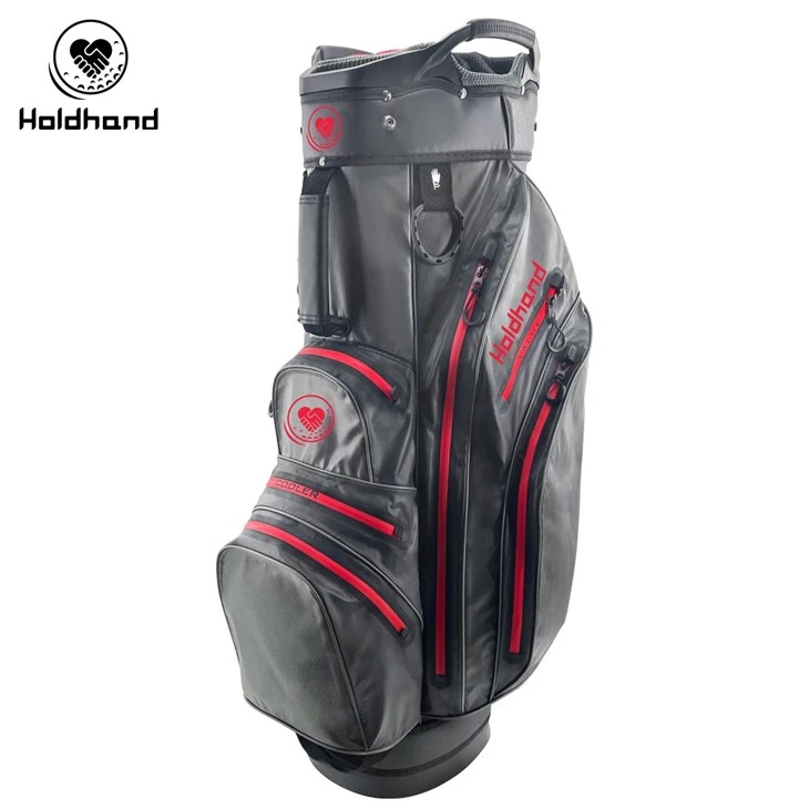 Smart Golf Transporter Offering 15-tier Club Organization, Dedicated Putter Rest, Hybrid Pocket Layout, Beverage Chiller, Ergonomic Carry System, And Quick-deploy Weather Guard – All-gender Model.