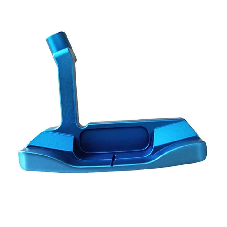 Tag nrho CNC Milled Golf Putter Lub Taub Hau Nrog Blue PVD Forged Golf Putter Lub Taub Hau