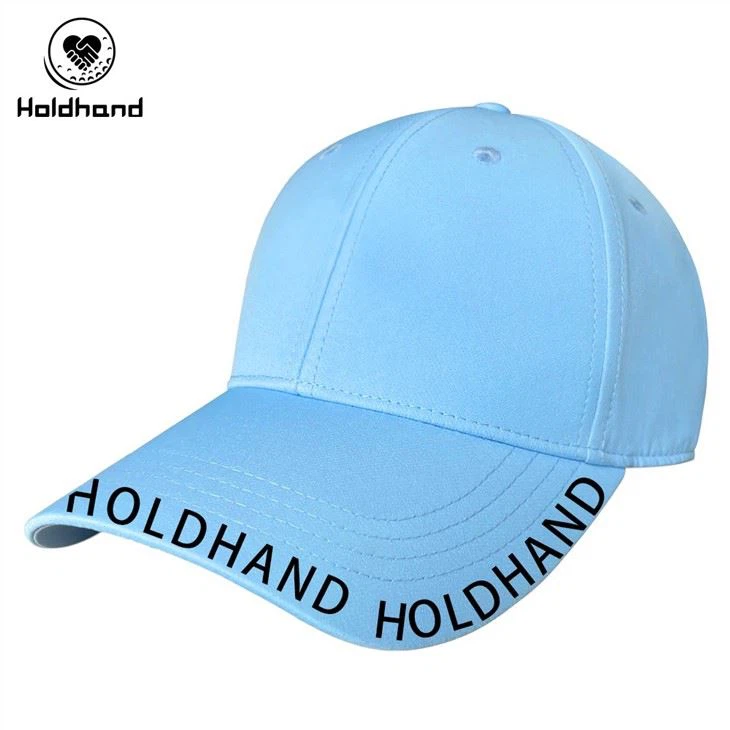 Blue Cotton Cap With Embroidery Logo