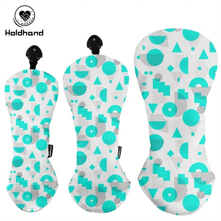 Custom Golf Headcovers Top Quality PU Leather Cartoon Bright Color Style