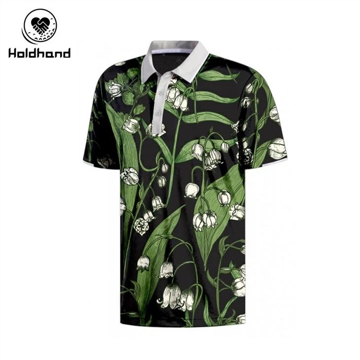 Cute Puppy Pattern Printing Golf Polo Custom Logo