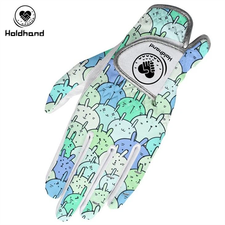 Full Cartoon Rabbit Custom Design Leather Golf Gloves Manufacturer Best Selling Left Hand For Man/Woman