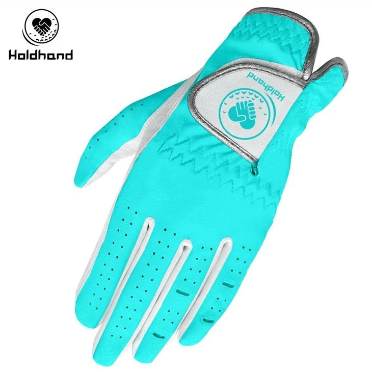 Golf Gloves New Design Breathable Soft Microfiber Cloth Golf Glove Full Cabretta Leather