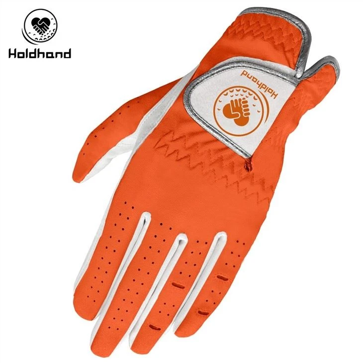 Golf Gloves New Design Breathable Soft Microfiber Cloth Golf Glove Full Cabretta Leather
